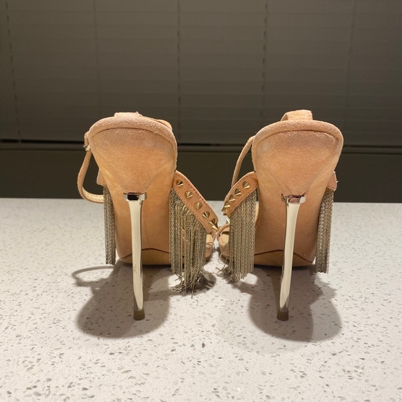 BRIAN ATWOOD Gold Studded Fringe Heels - Picture 9 of 10